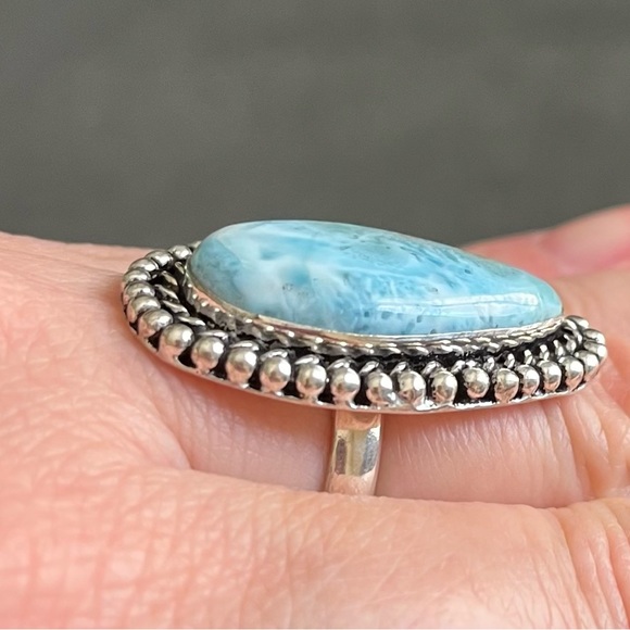 Jewelry - Blue Larimar Stone Silver Ring